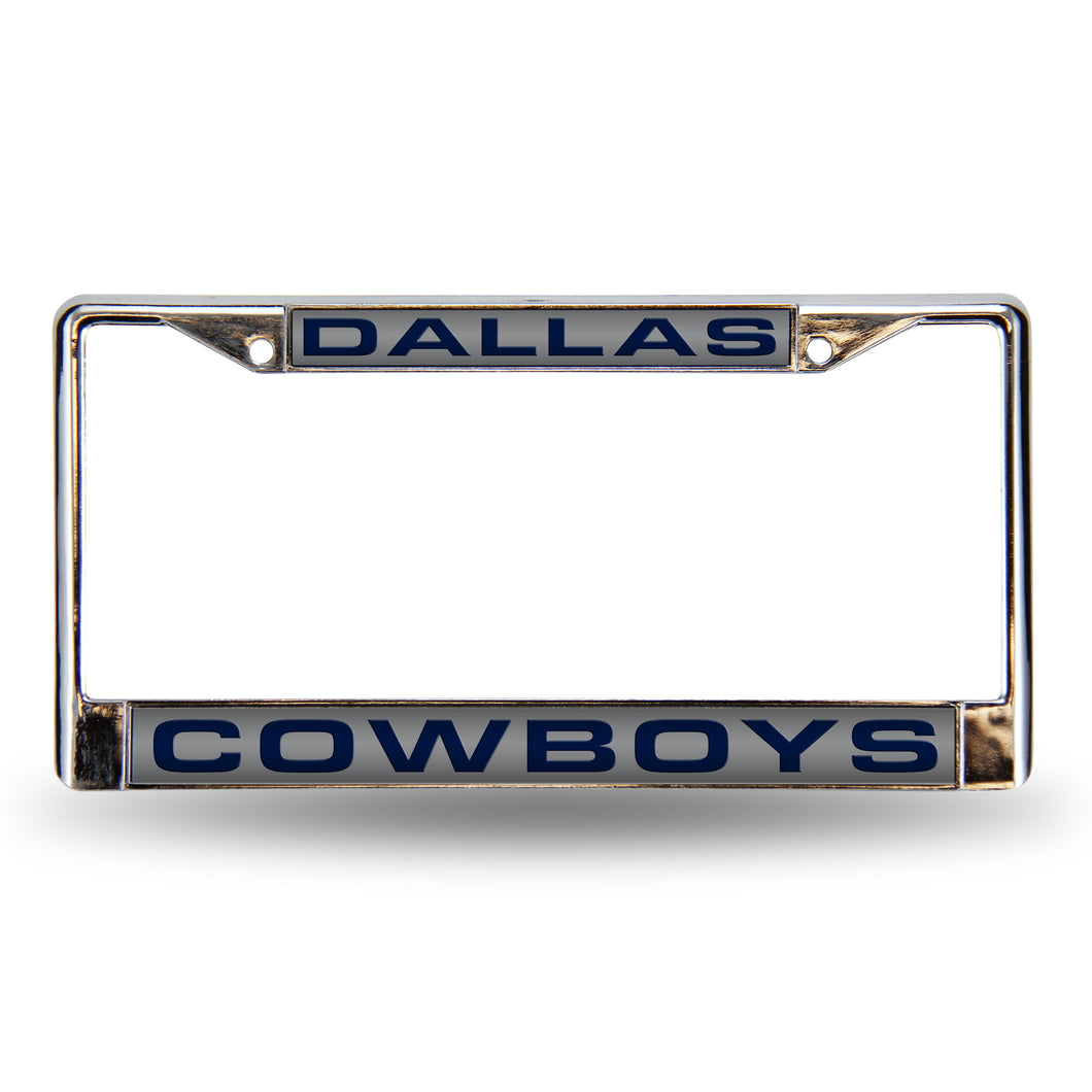 Dallas Cowboys Silver Laser Chrome License Plate Frame 