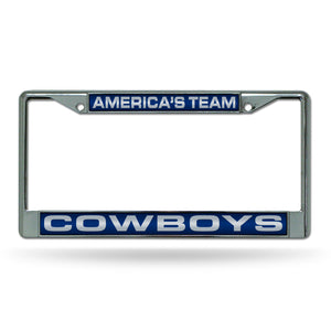 Dallas Cowboys "America's Team" Laser Chrome License Plate Frame 