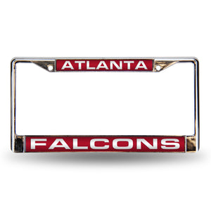Atlanta Falcons Red Laser Chrome License Plate Frame 