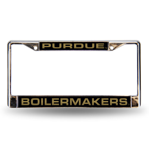Purdue Boilermakers Black Laser License Plate Frame