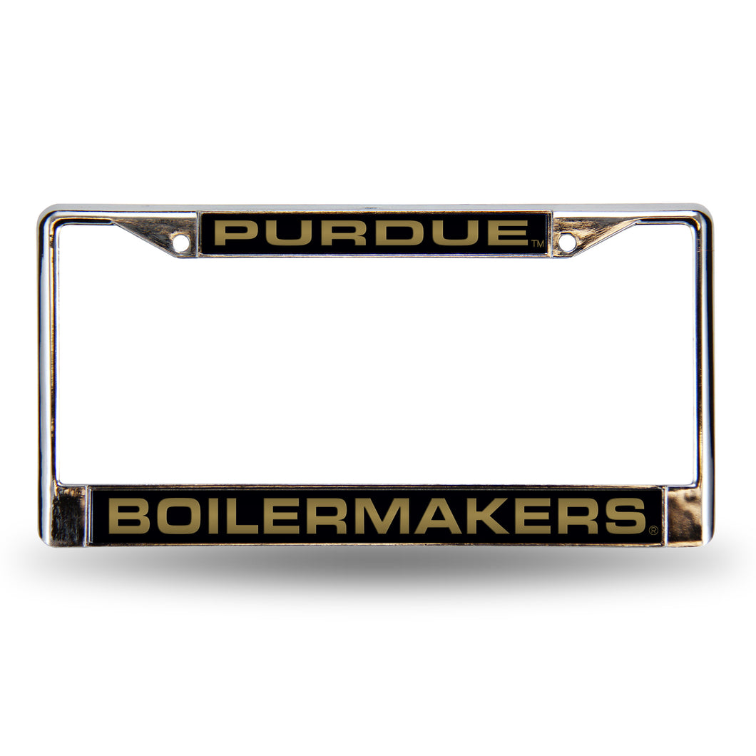 Purdue Boilermakers Black Laser License Plate Frame