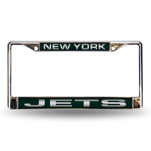 New York Jets Green Laser Chrome License Plate Frame 