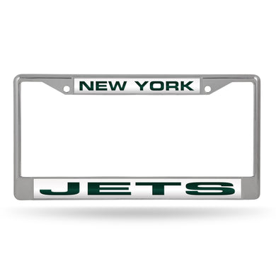 New York Jets Laser Chrome License Plate Frame 