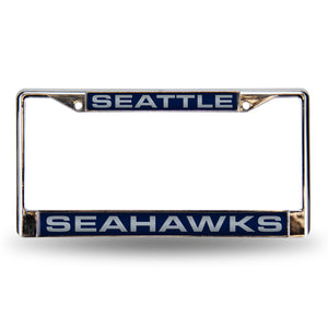 Seattle Seahawks Laser Chrome License Plate Frame 