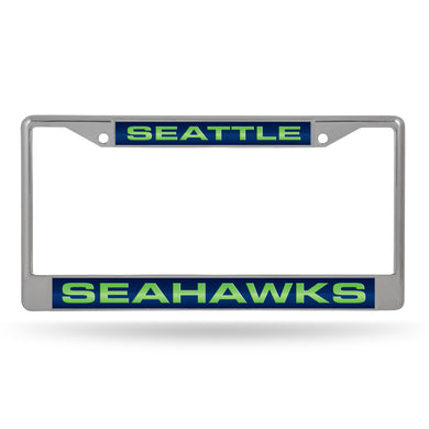 Seattle Seahawks Laser Chrome License Plate Frame #2