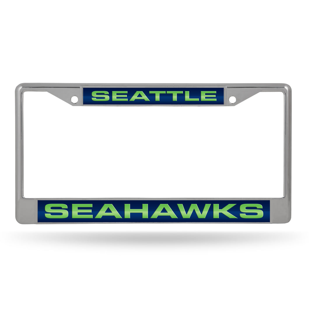 Seattle Seahawks Laser Chrome License Plate Frame #2