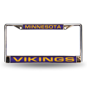 Minnesota Vikings Purple Laser Chrome License Plate Frame 