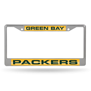 Green Bay Packers Laser Chrome License Plate Frame 