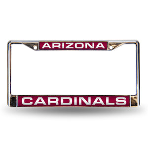 Arizona Cardianls Red Laser Chrome License Plate Frame 