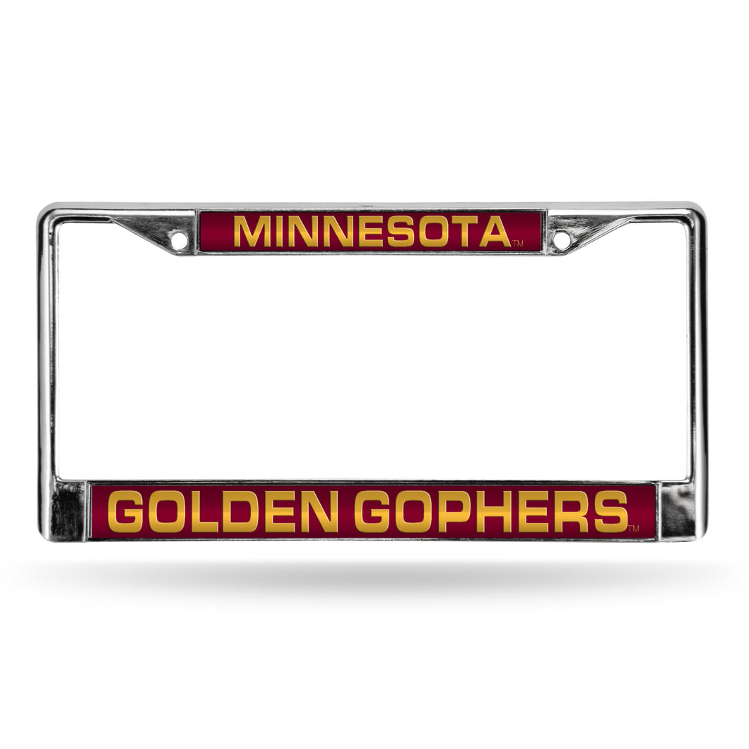 Minnesota Golden Gophers Gold Chrome License Plate Frame