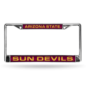 Arizona State Sun Devils Red Laser Chrome License Plate Frame