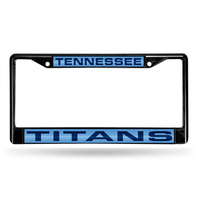 Tennessee Titans Black Laser Chrome License Plate Frame 