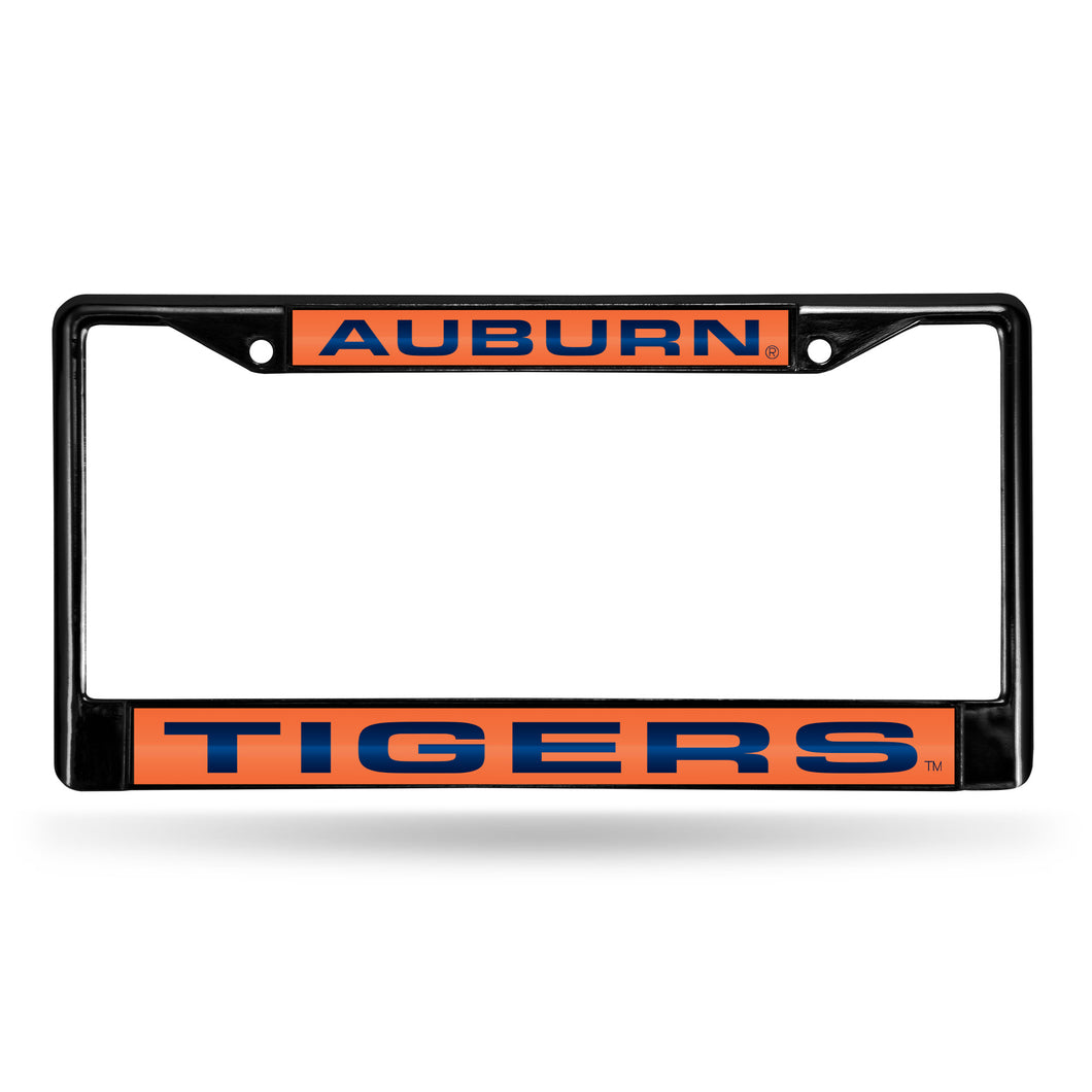 Auburn Tigers Black Laser Chrome License Plate Frame