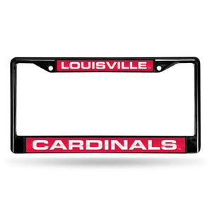 Louisville Cardinals Black Chrome License Plate Frame