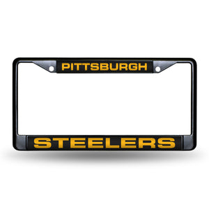 Pittsburgh Steelers Black Laser Chrome License Plate Frame #2