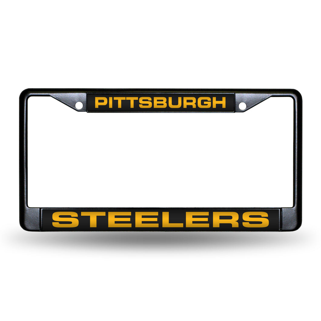 Pittsburgh Steelers Black Laser Chrome License Plate Frame #2