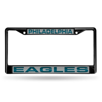 Philadelphia Eagles Black  Laser Chrome License Plate Frame 