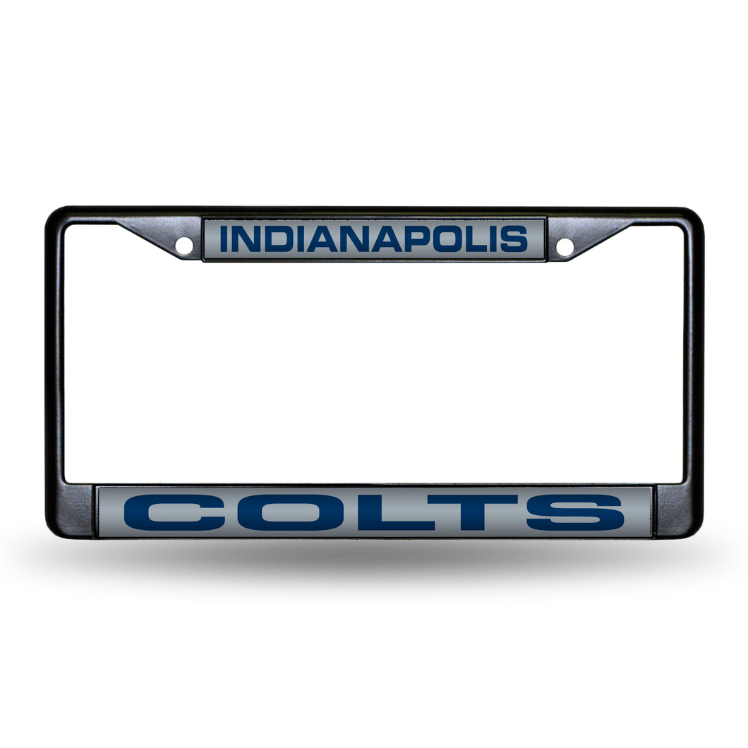 Indianapolis Colts Black  Laser Chrome License Plate Frame 