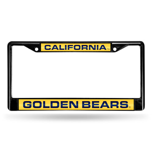 CAL Bears Black Laser Chrome License Plate Frame