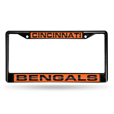 Cincinnati Bengals Black Laser Chrome License Plate Frame 