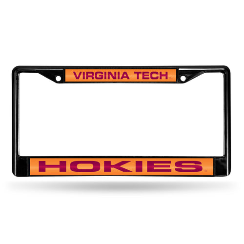 Virginia Tech Hokies Black Laser Chrome License Plate Frame