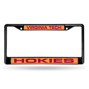 Virginia Tech Hokies Black Laser Chrome License Plate Frame