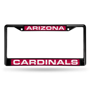 Arizona Cardinals Black Laser Chrome License Plate Frame 