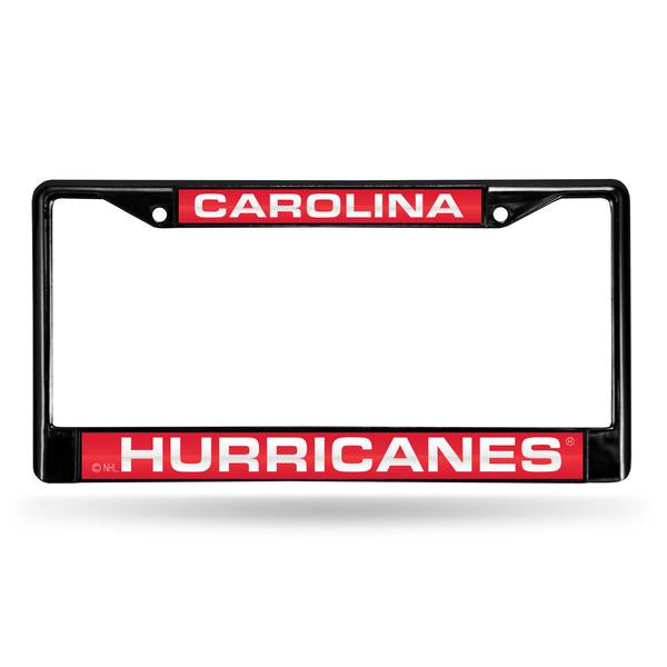 Carolina Hurricanes Black Laser Chrome License Plate Frame