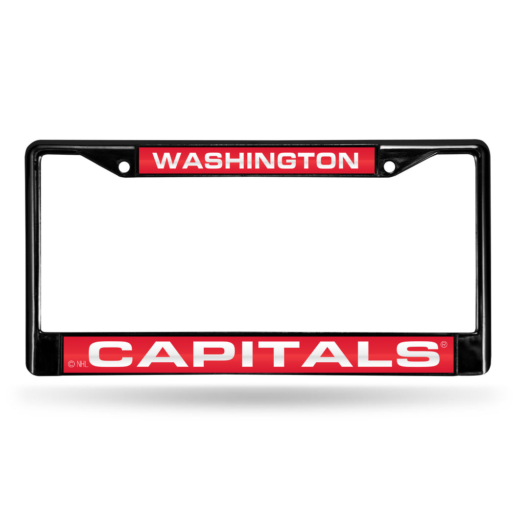 Washington Capitals Black Laser Chrome License Plate Frame