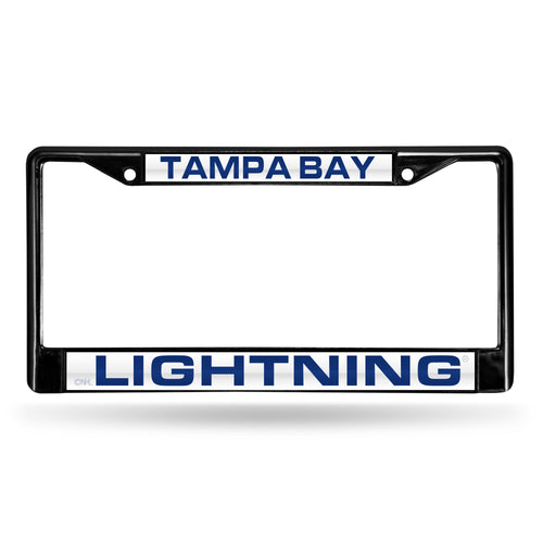 Tampa Bay Lightning Black Laser Chrome License Plate Frame