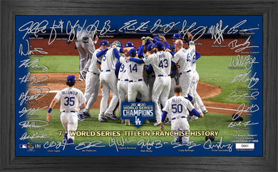 Los Angeles Dodgers 2020 World Series Champions Celebration Signature Field