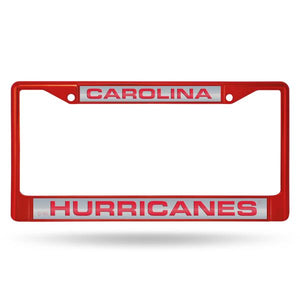 Carolina Hurricanes Red Color Chrome License Plate Frame