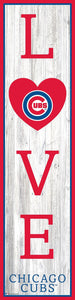 Chicago Cubs Love Door Leaner  6"x24"