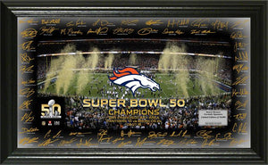 Denver Broncos Super Bowl 50 Champions Celebration Signature Grid