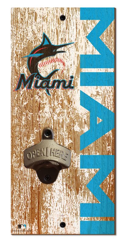Miami Marlins Distressed Bottle Opener