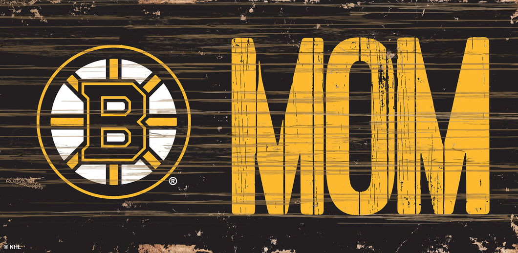 Boston Bruins MOM Wood Sign - 6