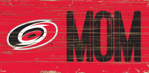 Carolina Hurricanes MOM Wood Sign - 6"x12"