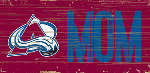 Colorado Avalanche MOM Wood Sign - 6"x12"
