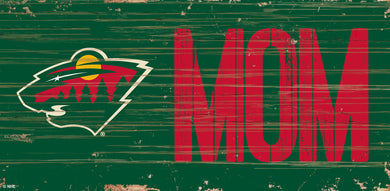 Minnesota Wild MOM Wood Sign - 6