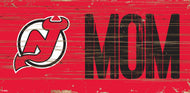 New Jersey Devils MOM Wood Sign - 6"x12"