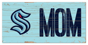 Seattle Kraken MOM Wood Sign - 6"x12"