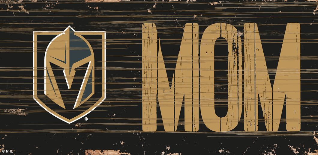 Vegas Golden Knights MOM Wood Sign - 6