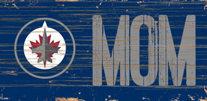 Winnipeg Jets MOM Wood Sign - 6"x12"