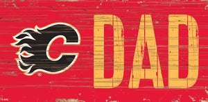 Calgary Flames DAD Wood Sign - 6"x12"