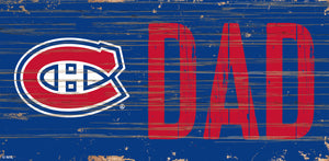 Montreal Canadiens DAD Wood Sign - 6"x12"