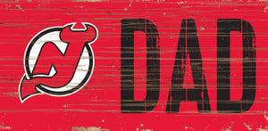 New Jersey Devils DAD Wood Sign - 6"x12"