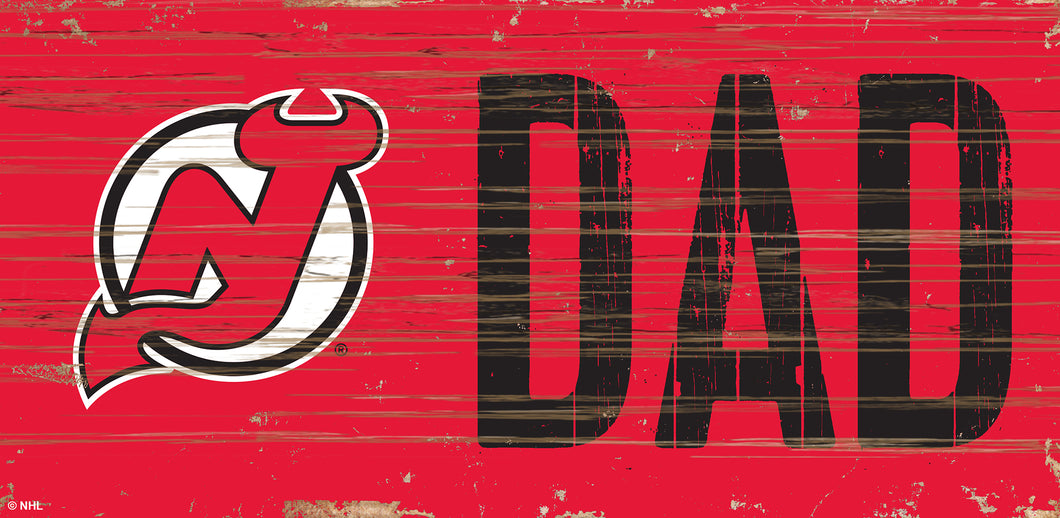 New Jersey Devils DAD Wood Sign - 6