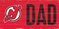 New Jersey Devils DAD Wood Sign - 6"x12"