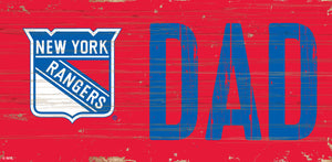 New York Rangers DAD Wood Sign - 6"x12"