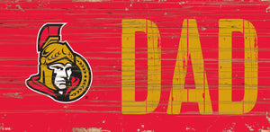 Ottawa Senators DAD Wood Sign - 6"x12"
